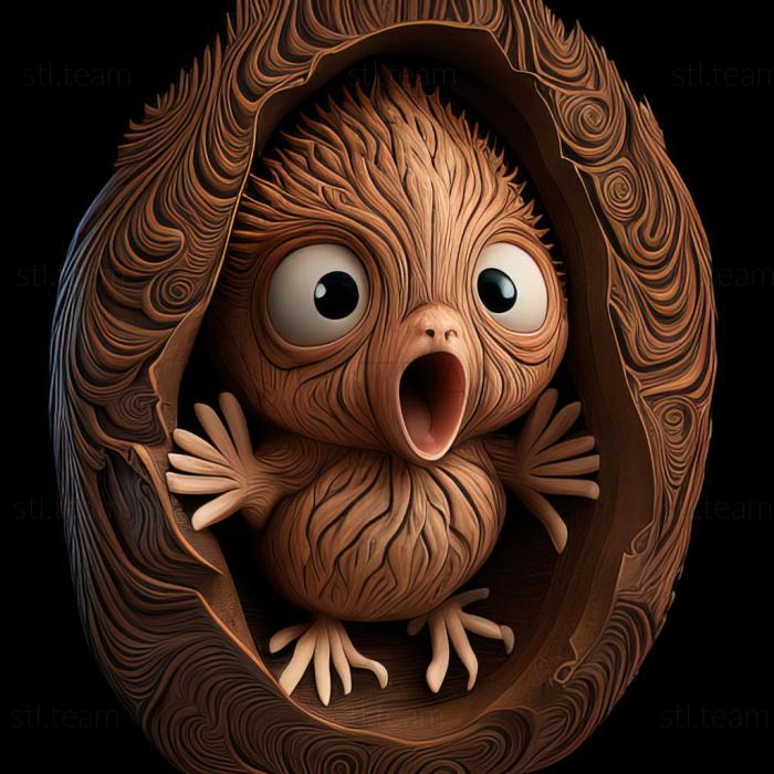 3D model Scraggy Hatched to be Wild The Wild Child that Hatched (STL)